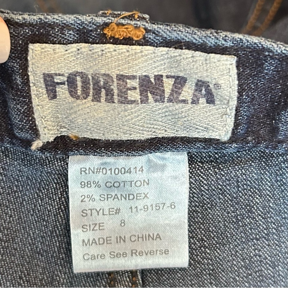 Forenza High Waisted Bootcut Jeans Style 11-9157-6 Women’s SZ 8 in Dark Wash - Picture 5 of 6